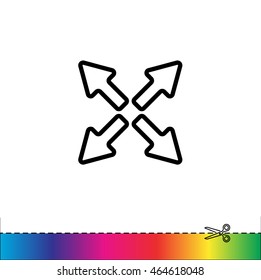 Web line icon. Arrows