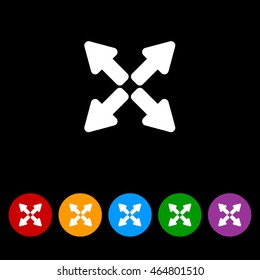 Web line icon. Arrows