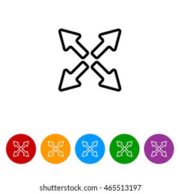 Web line icon. Arrows