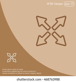 Web line icon. Arrows