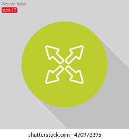 Web line icon. Arrows
