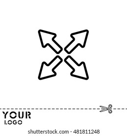 Web line icon. Arrows