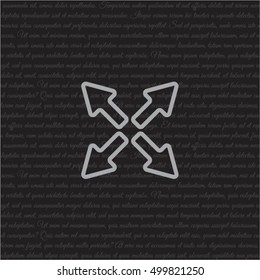 Web line icon. Arrows