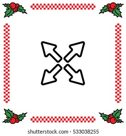 Web line icon. Arrows