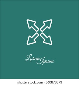 Web line icon. Arrows