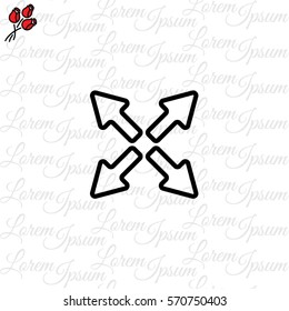Web line icon. Arrows