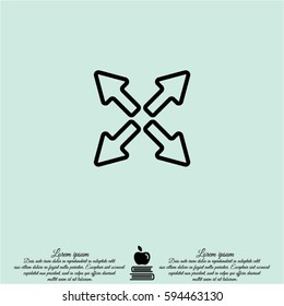 Web line icon. Arrows