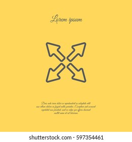 Web line icon. Arrows