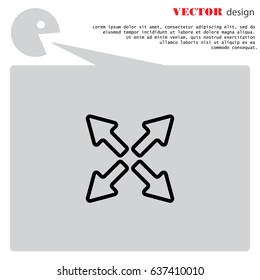 Web line icon. Arrows
