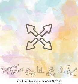 Web line icon. Arrows