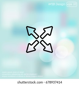 Web line icon. Arrows