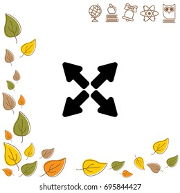Web line icon. Arrows