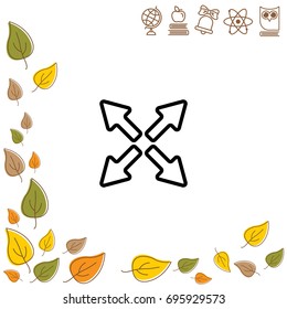 Web line icon. Arrows