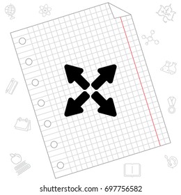Web line icon. Arrows