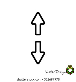 Web line icon. Arrows up and down