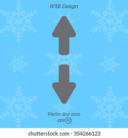 Web line icon. Arrows up and down