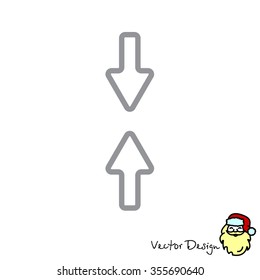 Web line icon. Arrows up and down