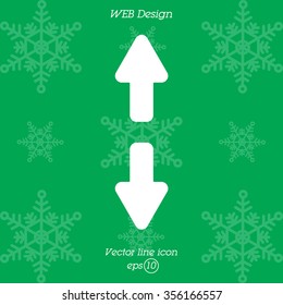 Web line icon. Arrows up and down