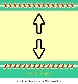 Web line icon. Arrows up and down