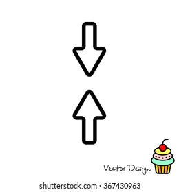 Web line icon. Arrows up and down