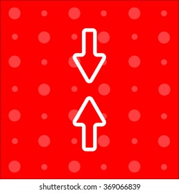 Web line icon. Arrows up and down