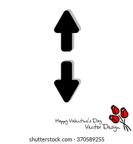 Web line icon. Arrows up and down