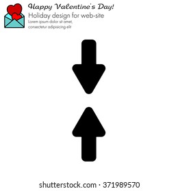 Web line icon. Arrows up and down