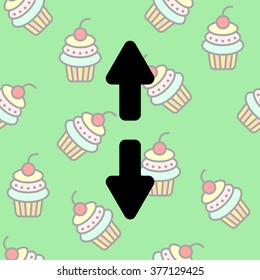 Web line icon. Arrows up and down