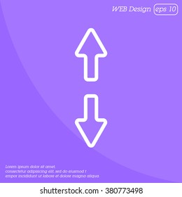 Web line icon. Arrows up and down