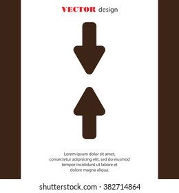 Web line icon. Arrows up and down