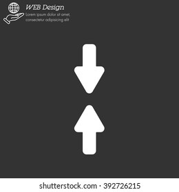 Web line icon. Arrows up and down