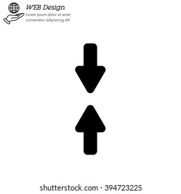 Web line icon. Arrows up and down