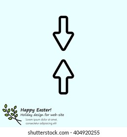 Web line icon. Arrows up and down