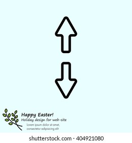 Web line icon. Arrows up and down