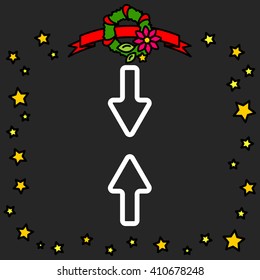 Web line icon. Arrows up and down