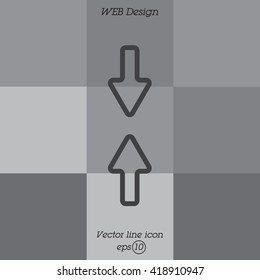 Web line icon. Arrows up and down