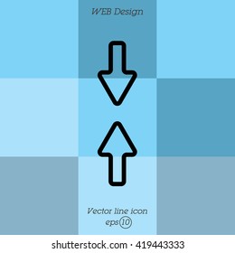 Web line icon. Arrows up and down