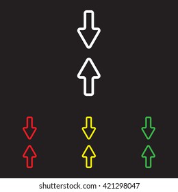 Web line icon. Arrows up and down