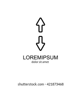 Web line icon. Arrows up and down