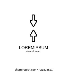 Web line icon. Arrows up and down