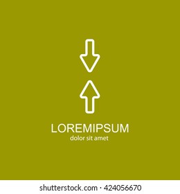 Web line icon. Arrows up and down