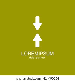 Web line icon. Arrows up and down