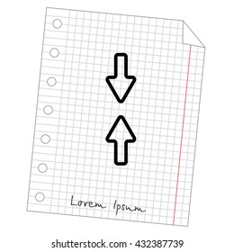 Web line icon. Arrows up and down