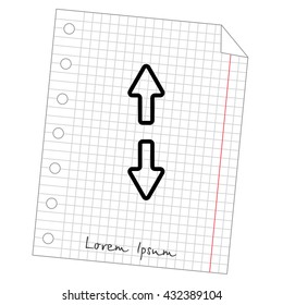 Web line icon. Arrows up and down