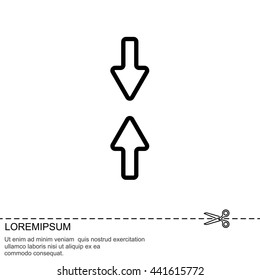 Web line icon. Arrows up and down