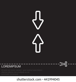 Web line icon. Arrows up and down