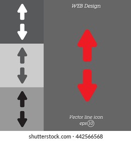 Web line icon. Arrows up and down