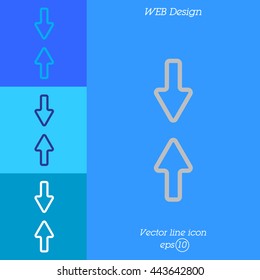 Web line icon. Arrows up and down