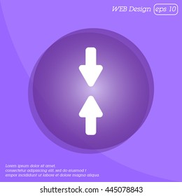 Web line icon. Arrows up and down