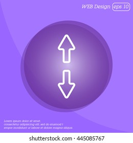 Web line icon. Arrows up and down
